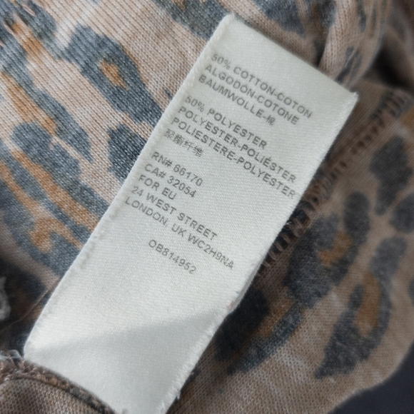 Free People Leopard Tourist Shortsleece Tee - Picture 7 of 8